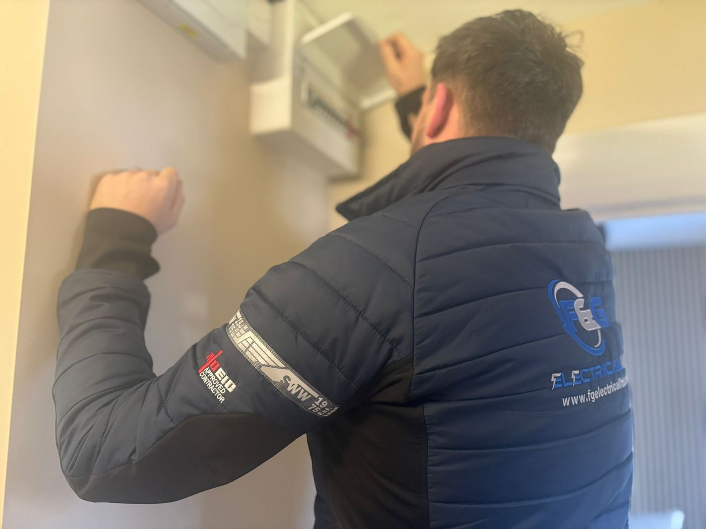 F&G Electrical electrician working on a consumer unit